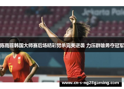 陈雨菲韩国大师赛后场精彩劈杀完美逆袭 力压群雄勇夺冠军